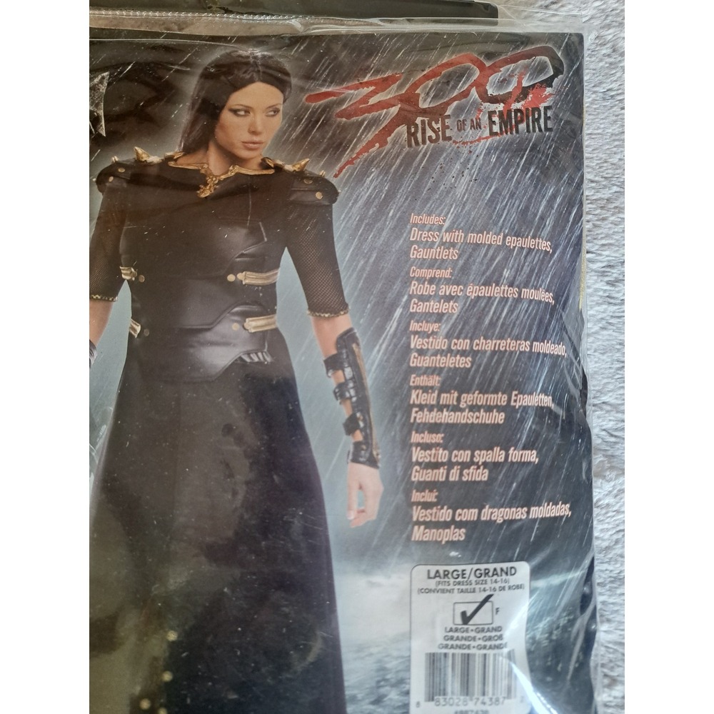 300 Rise of an Empire Artemisia Warrior Costume Rubies Large 14-16β Black 887438